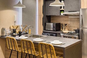 Basic Apartment | Private kitchen - Xuru Stays I The 1bdr Rustic Rooftop w/ Wow Outdoor Terrace (Cairo)