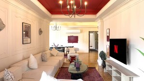 Basic Apartment | Living area - Xuru Stays I The 2bdr Crimson Crib @ The Heart Of Heliopolis (Cairo)