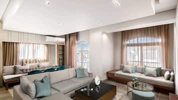 Basic Apartment | Living area | 55-inch Smart TV with satellite channels