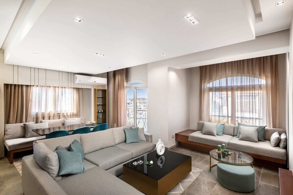 Basic Apartment | Living area | 55-inch Smart TV with satellite channels