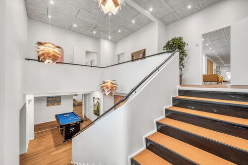 Exclusive pool house/conference center with Gymnasium.