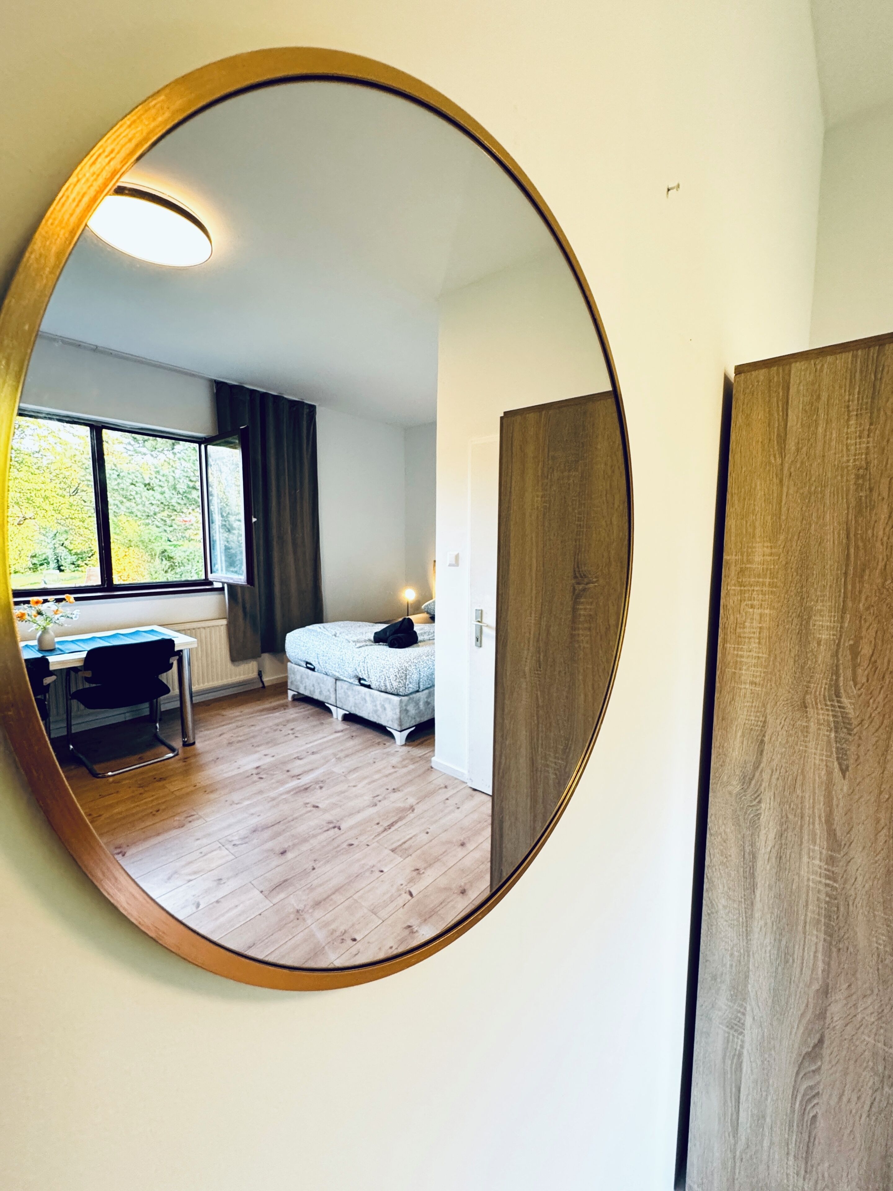 Basic Room | Blackout curtains, iron/ironing board, bed sheets