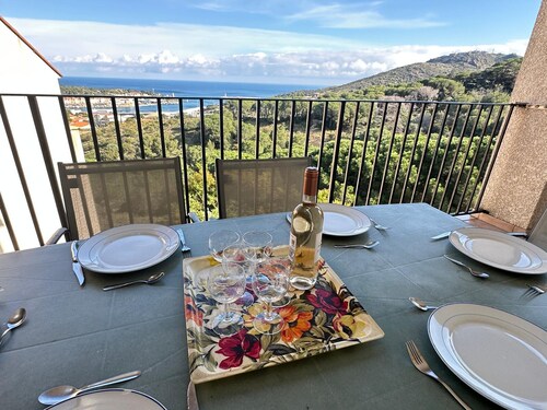 Family home in Port-Vendres with stunning view for 6 people
