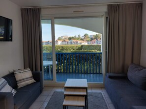TV, table tennis - Charming 1-Bedroom Apartment with Pool, 2 mins from Beach (Urrugne)
