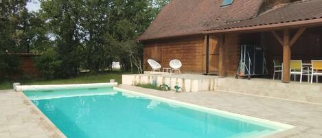 Et oppvarmet basseng