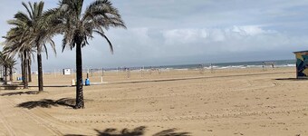 Centrally located first floor apartment. Ideal for families 50 meters from the beach