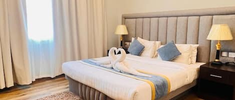 2 bedrooms, in-room safe, blackout curtains, iron/ironing board