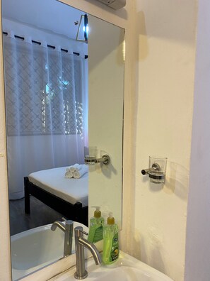 Towels, soap, toilet paper