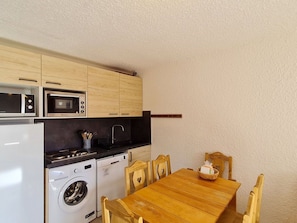 Microwave, oven, dishwasher, high chair
