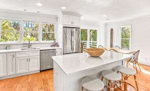 Fridge, microwave, oven, stovetop - 374 Perch Drive comes with a Golf Cart and Resort Access! (Fripp Island)