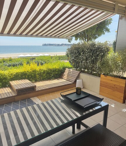 Beach Benoit⛱️ Garden level in front of the beach with large terrace. Private garage