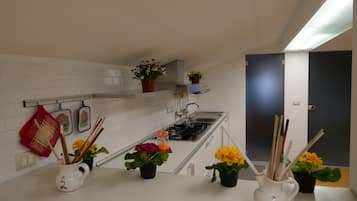 Frigorifero, forno, piano cottura, lavastoviglie