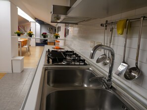 Fridge, oven, stovetop, dishwasher