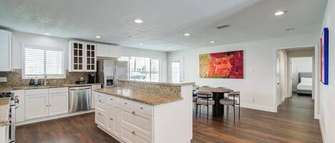 Microwave, oven, stovetop, dishwasher
