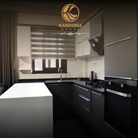 Full-size fridge, oven, stovetop, cookware/dishes/utensils