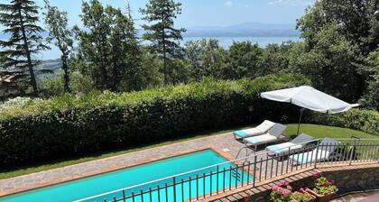 Piece of Lake Trasimeno Paradise: Lush Hillside Private Villa & Pool