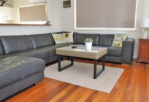 Living area - Relaxing waterfront property with own jetty and magnificent views (Amity Point)