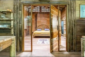 1 bedroom, iron/ironing board, WiFi, bed sheets - Bamboo Ecolodge w/Waterfall and Ocean View Yoga Deck at Yogachal Vista Mar! (Provincia de Puntarenas)