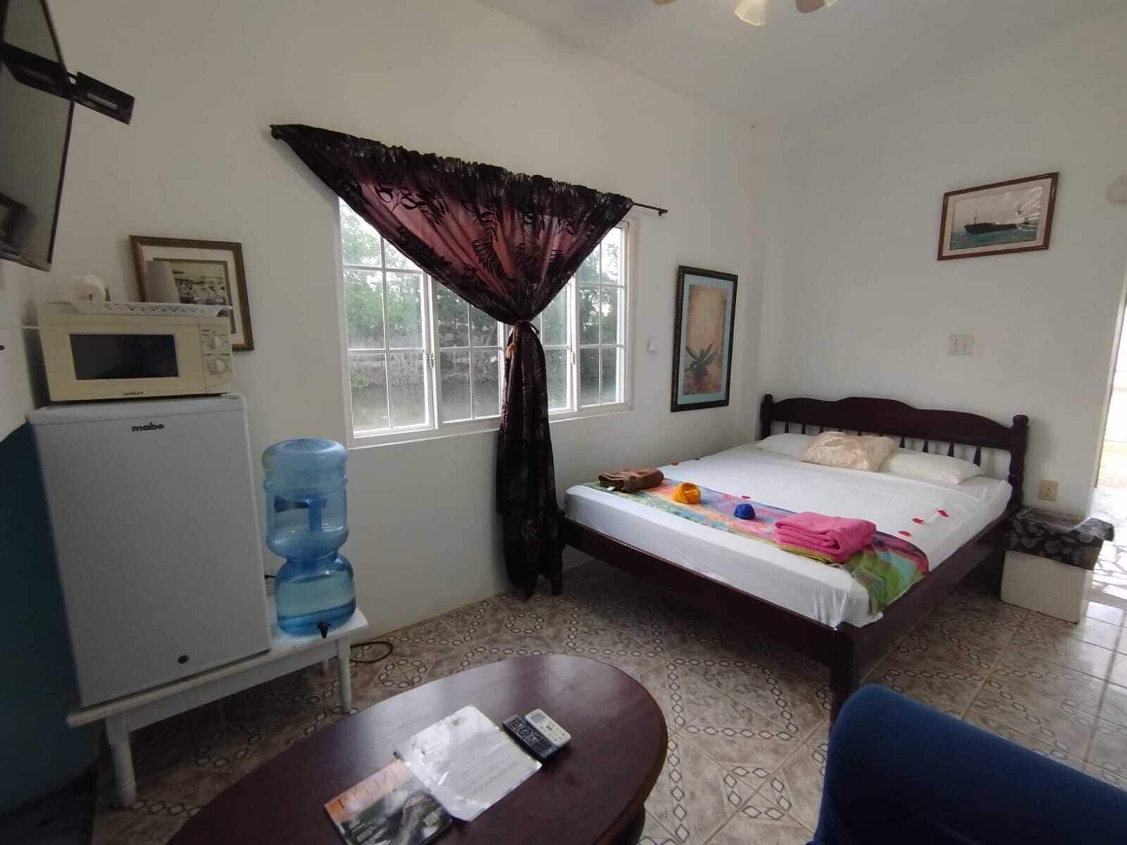 Studio Economy - 1 queensize-säng - kylskåp och mikrovågsugn - vid poolen | Utsikt mot vattnet