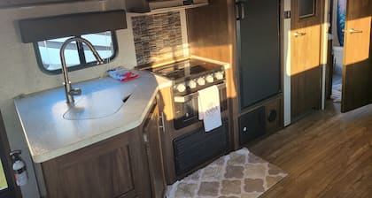 NFL Draft Glamping with Indoor Fireplace