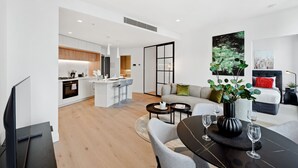 Living area - Brand New Luxe Living in CBD| 2BR+ Pool Sauna Gym (Melbourne)