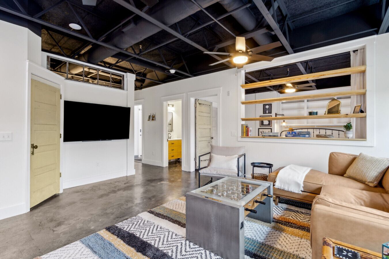 Smart TV, table football, books