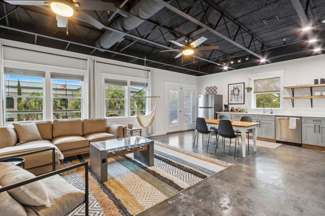 Smart TV, table football, books