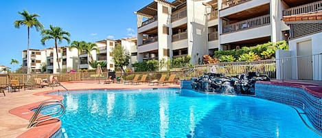 Piscine extérieure, piscine chauffée