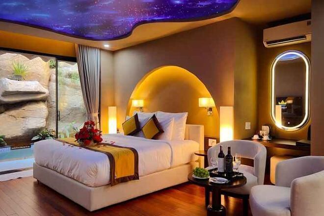 Literie de qualité supérieure, matelas mémoire de forme, minibar