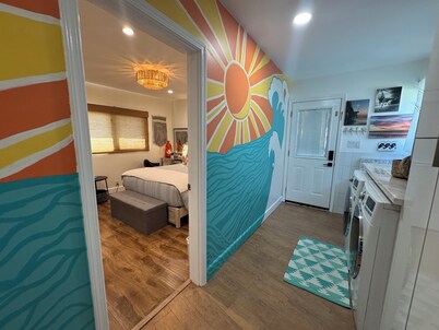 Stylish suite near beach & LAX—private entry, vibrant decor, cozy comfort.