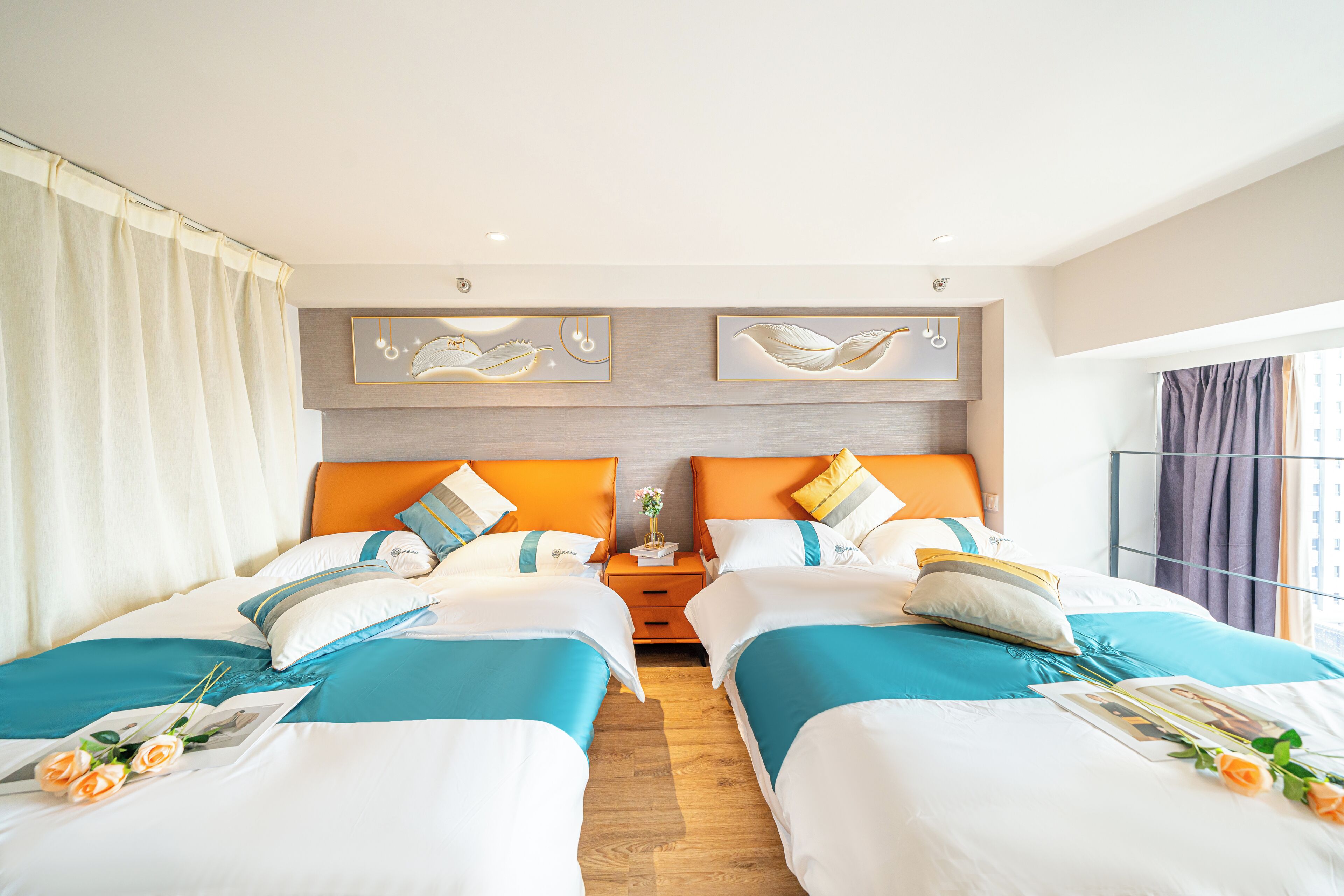 商务复式, 多张床, 无烟房, 城市景观 | 2 多间卧室、迷你吧、免费 WiFi、床单