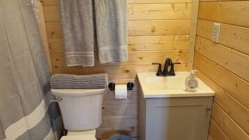 Dusche, Handtücher, Seife, Toilettenpapier