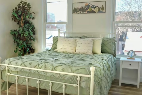 spacious bedroom with Queen size bed