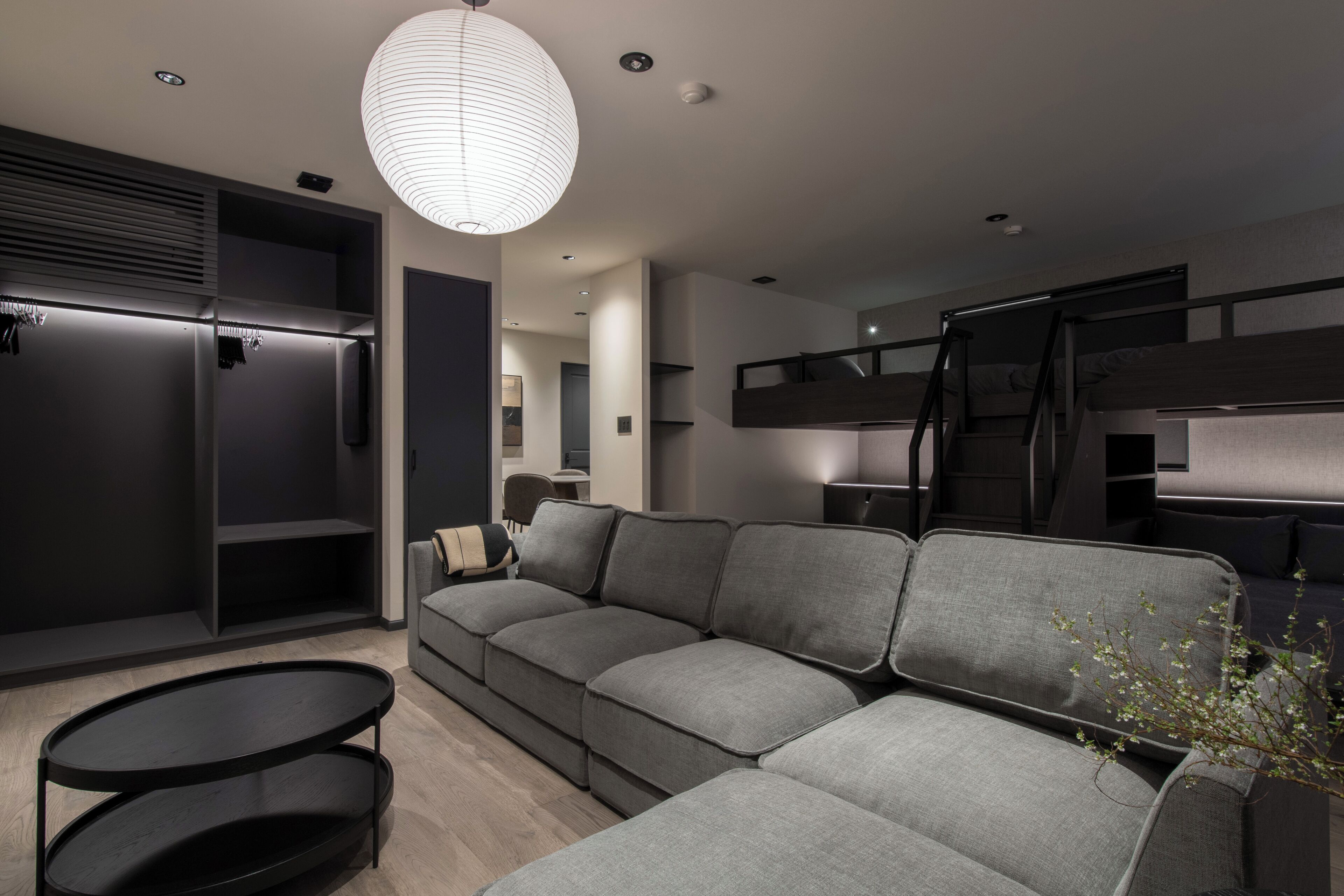 Family Quadruple Room, City View | Living area | 62-inch Smart TV with digital channels