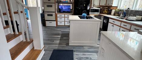 Microwave, oven, stovetop, dishwasher