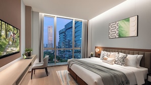 Premier Room, 3 Bedrooms | In-room safe, blackout drapes, iron/ironing board, WiFi (free) - Somerset Qplex Shenzhen (Shenzhen)