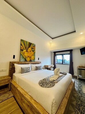 Deluxe Double without Balcony | Bed sheets - Mandala Homestay  (Ubud)