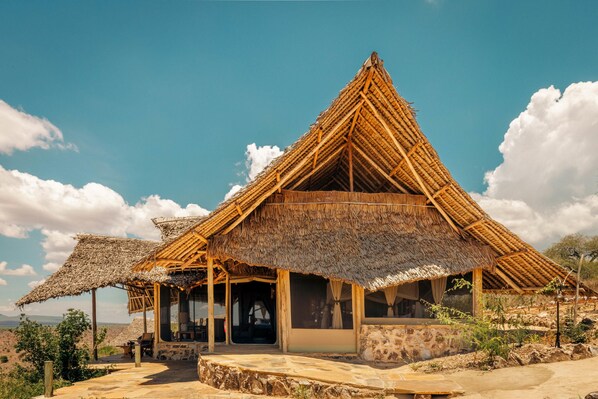 Standard Double or Twin Room, Park View | Desk, free WiFi, bed sheets - Soroi Cheetah Tented Camp (Maktau)