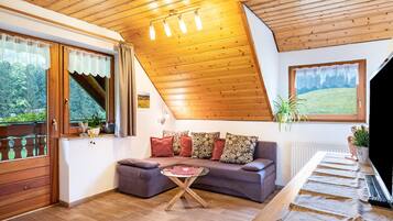 Fernseher, Tischtennisplatte, Stereoanlage