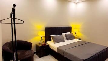 1 bedroom, blackout drapes, soundproofing, free WiFi