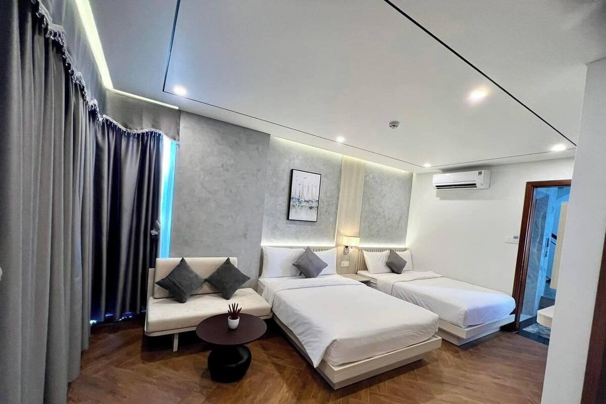 ห้องแฟมิลี่สำหรับสี่ท่าน, เห็นวิวมหาสมุทรบางส่วน | ห้องเก็บเสียง, Wi-Fi ฟรี