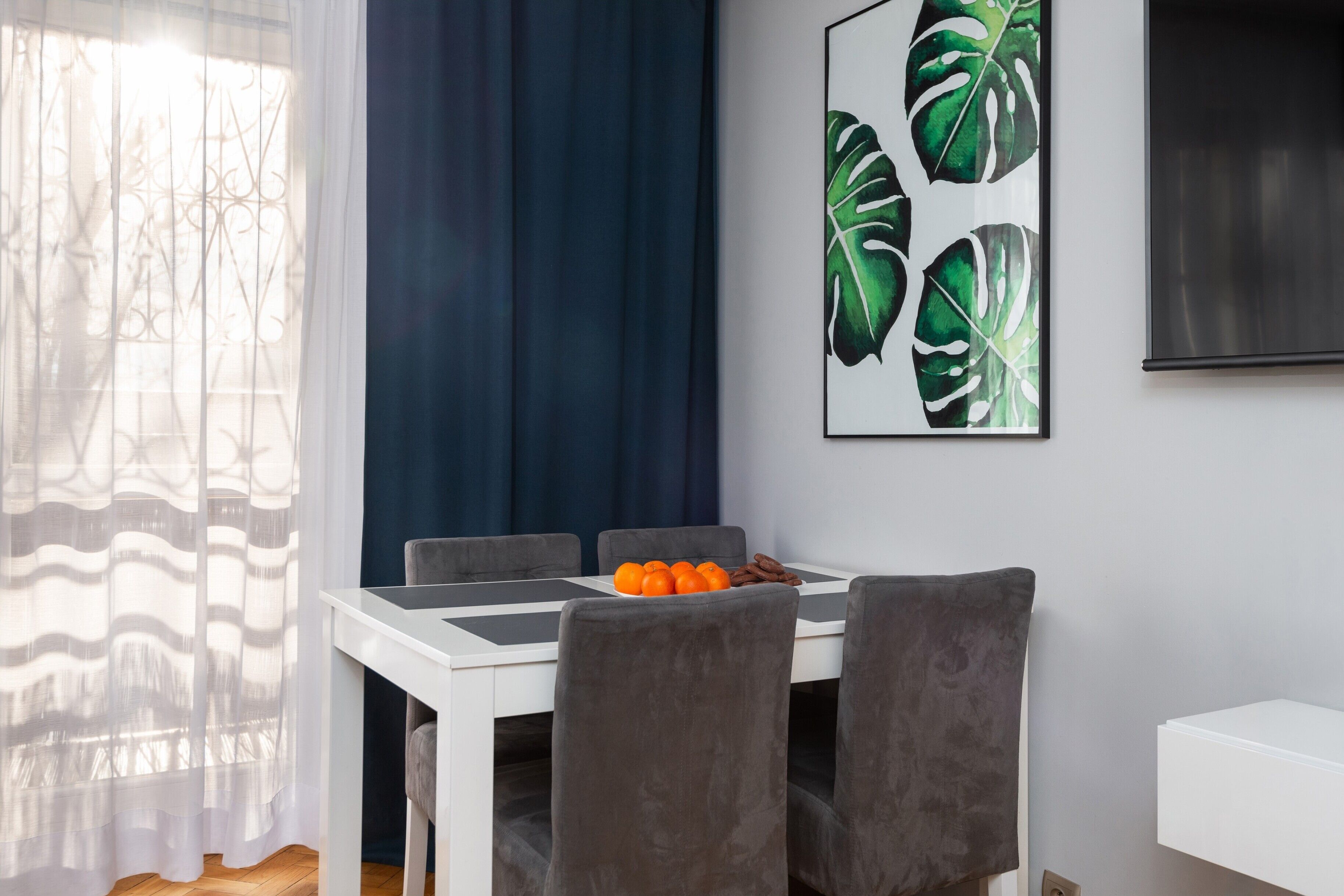 Comfort Apartment, Balcony, City View | Living area | 50-inch Smart TV with digital channels, Netflix, streaming services