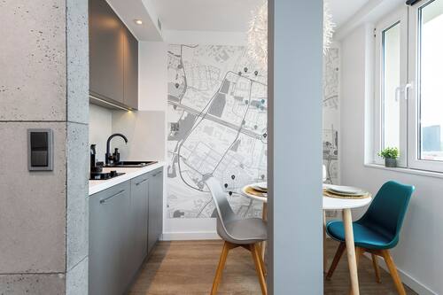 Comfort Apartment, Balcony, City View | Private kitchen | Mini-fridge, stovetop, dishwasher, coffee/tea maker