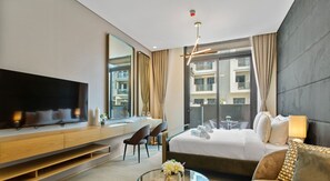 1 soveværelse, skrivebord, strygejern/strygebræt, weekendseng