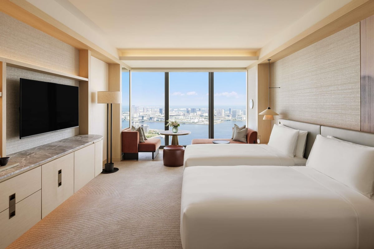 Fairmont, Chambre avec lits jumeaux, 2 lits une place, vue baie | Wi-Fi gratuit, draps fournis