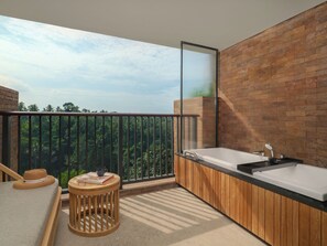 Deluxe room, balcony and forest view - 2 single beds | Balcony