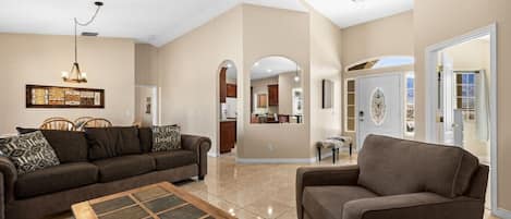 Smart TV, lareira, livros