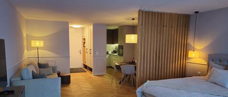 1 室のベッドルーム、アイロン / アイロン台、旅行用ベビーベッド、WiFi (無料)