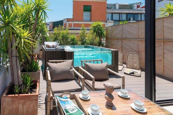 Leilighet, 2 soverom, privat basseng | Terrasse/patio