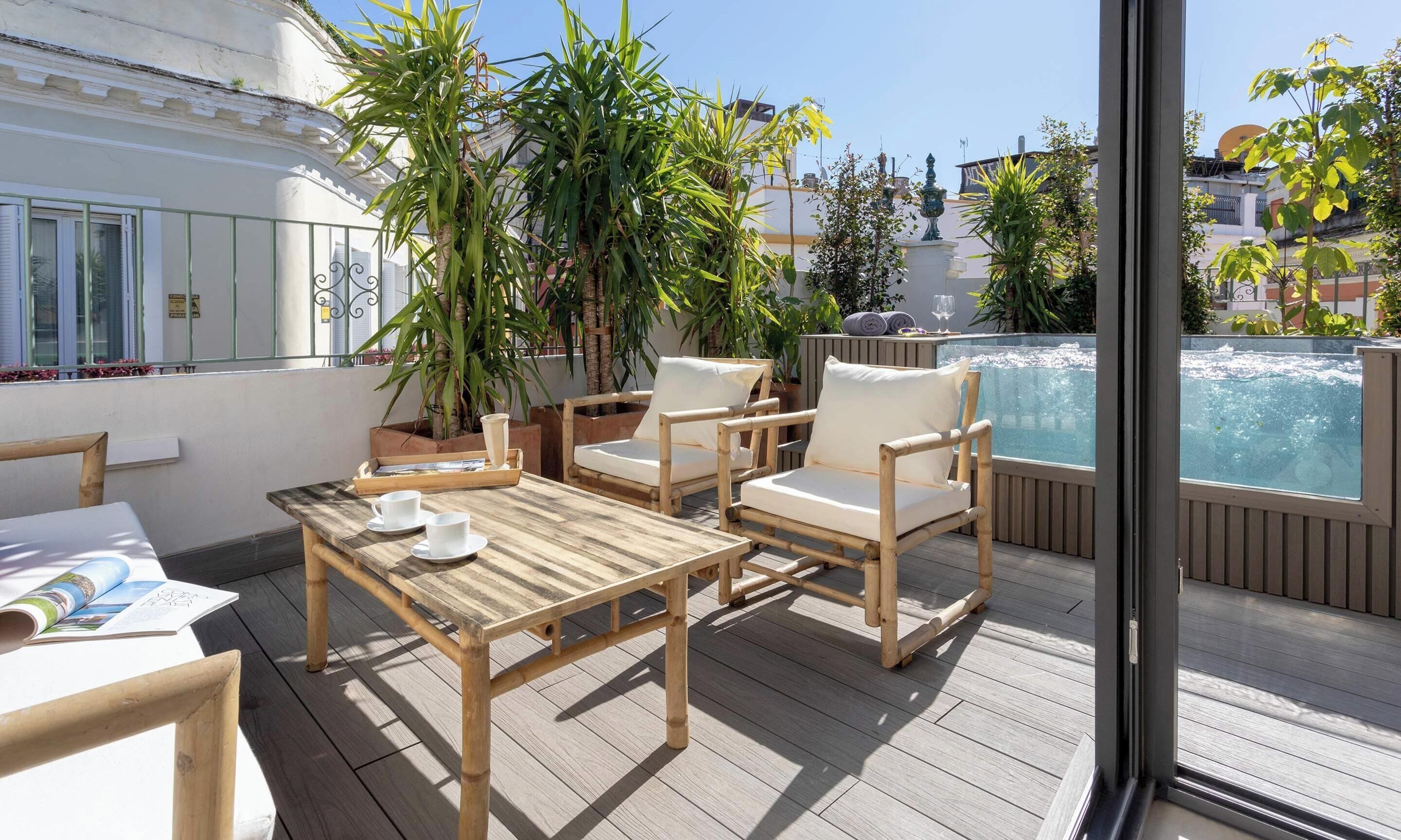 Apartment, 2 Schlafzimmer, eigener Pool | Terrasse/Patio